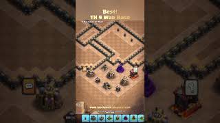 TOP BASE TOWNHALL 9 CLASH OF CLANS WARTHROPYHYBRID clashofclans [upl. by Abrahams]