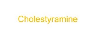 USMLE WMedical Video Lectures Pharmacology about Cholestyramine by UsmleTeam [upl. by Corilla]