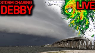 LIVE Storm Chasing Tropical Storm Debby August 4 2024 [upl. by Ycak450]