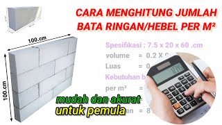 cara menghitung jumlah bata ringan  hebel per m² [upl. by Notsgnik760]