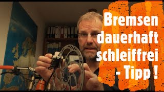 Bremsen einstellen Fahrrad dauerhaft schleiffrei  Tipp [upl. by Essyla335]