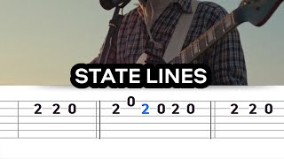 Novo Amor  State Lines Easy Guitar Tabs Tutorial [upl. by Airreis]