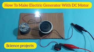 how to make generator with dc motor  with Pulley Rubber band [upl. by Hawley862]