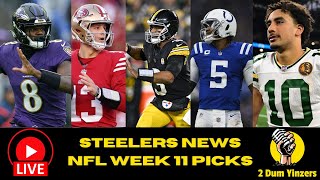 Pittsburgh Steelers Gear Up For Battle Against The Baltimore Ravens amp Week 11 Picks [upl. by Hpeseoj]