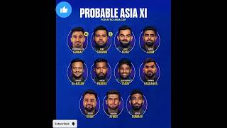 Probable Asia XI for the AfroAsia Cup🌍🏏 [upl. by Truda]