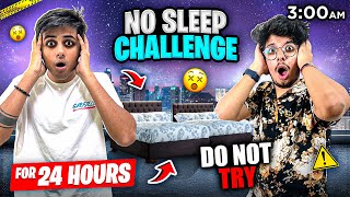 No Sleeping Challenge 💤 For 24 Hours⏰ Challenge With 9 Year Kid👶  Bhai Vs Bhen  Mann Vlogs [upl. by Enitsugua]