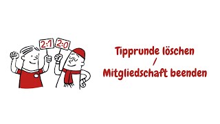 Kicktipp  Tippspiel löschen  Mitgliedschaft beenden  Video 2 [upl. by Nelaf]