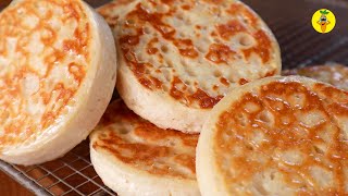 Traditional Homemade British Crumpet Recipe [upl. by Ahseryt]