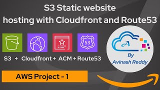 S3 Static website hosting with Cloudfront Route53 and ACM by AWS Avinash Reddy [upl. by Maghutte47]