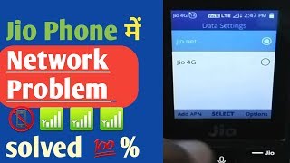 Jio Phone me Network Problem solve  Jio Phone network solution jio phone network setting [upl. by Adelric794]