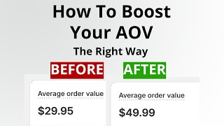 How To BOOST Your AOV The Right Way  Shopify Dropshipping [upl. by Ytrebil]