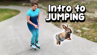 Learn How to JUMP on inline skates for beginners [upl. by Billmyre]