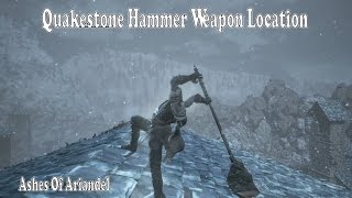 Dark Souls 3  Quakestone Hammer Weapon Location  Moveset  Ashes Of Ariandel [upl. by Holmann]