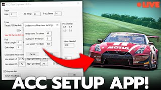 This RACE ENGINEER APP helps you Build Setups in ACC [upl. by Ahsuat]