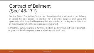 Contract Of Bailment [upl. by Enitsahc]