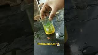 Phthalein test Resorcinolfluorescent green fun with experiment👩‍🔬 [upl. by Annovy]