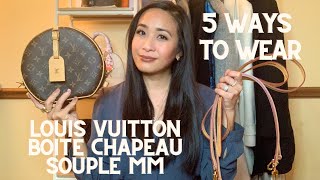 LOUIS VUITTON BOITE CHAPEAU SOUPLE MM  5 WAYS TO WEAR  MOD SHOTS [upl. by Ellekcim]