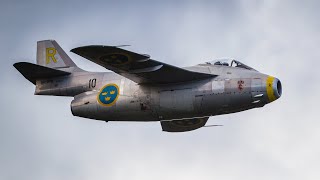 Saab J29 Tunnan at Telemark Airshow 2019 [upl. by Enid]