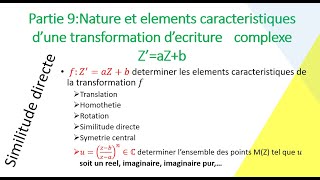 Nature et éléments caractéristiques des transformations décriture complexe ZaZb explications [upl. by Yasibit]