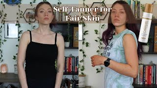 Self Tanner for Fair Skin  Mine Tan Caramel Self Tanning Foam Review [upl. by Anaes]