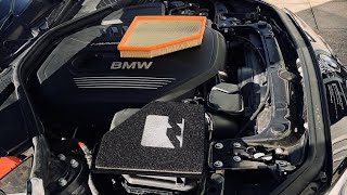 M140i gets a Pipercross Air Filter induction sound and revs [upl. by Eiramlatsyrc]