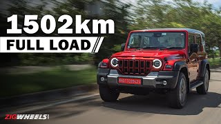 Mahindra Thar Roxx 22Hour Interstate Road Trip Vlog  Zigwheelscom [upl. by Sessilu]