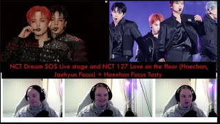 NCT Dream SOS Live stage NCT127 Haechan amp Jaehyun Fancams Love on the floor tasty Reaction [upl. by Amsaj]