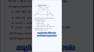 gp52 Trapez isoscel shorts short evaluarenationala matematica videoshort video [upl. by Gorlin]