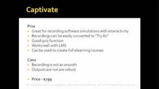 Captivate Vs Camtasia [upl. by Akiras]