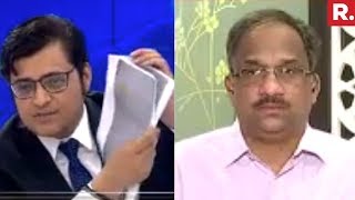 Arnab Goswami Questions Prof Nageshwar On Karti Chidambaram Arrest [upl. by Ahtelahs537]