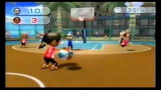 Wii Sports Resort Basketball vs George  Level 2500  163 [upl. by Leyes]