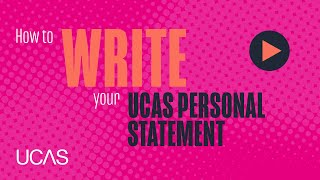 How to write your UCAS personal statement [upl. by Lewan305]