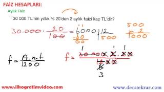 Faiz Hesapları ve Problemleri [upl. by Llertnac948]