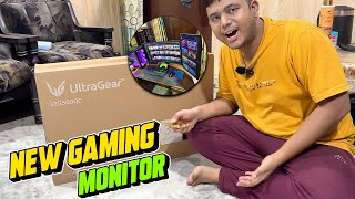 My New GAMING MONITOR SETUP VLOG  DREAM COME TRUE 🥺  LG Ultragear™ 32GS60QC 32 INCH CURVED MONITOR [upl. by Ruffina]