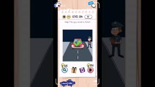 Brain test tricky puzzles level 284 Help this guy avoid a ticket solution or walkthrough [upl. by Ahseined876]