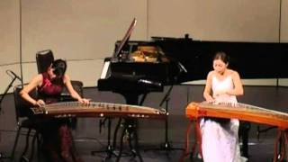 Guzheng  Spring on Xiang River 春到湘江  Performed by Yuan Sha 袁莎 and Yuan Li 袁莉 [upl. by Oijimer808]