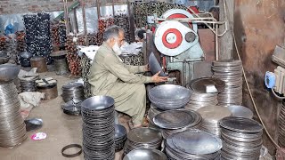 Process of Making Restaurant Carbon Steel Wok  Factory Mass Production [upl. by Doyle]