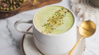 DIY Deluxe Pistachio Latte Recipe [upl. by Anaujit]