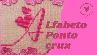 ALFABETO ponto cruz  gráficos de letras para bordar em toalhinhas LETRAS em ponto cruz [upl. by Subir349]