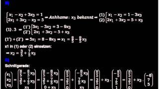 Schnittgerade zweier Ebenen in Koordinatenform [upl. by Ydolem]