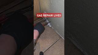 Gas Valve Replacement LIVE plumbing plumber fail diy howto shorts fyp bluecollar gas [upl. by Yenttihw921]