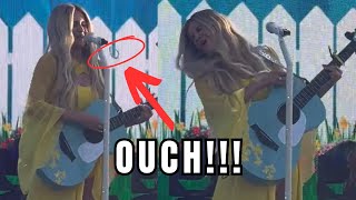 Kelsea Ballerini Hit HARD By Object While On Stage 😮 [upl. by Fernand922]