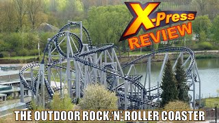 Xpress Platform 13 Review Walibi Holland Vekoma Launch Coaster  Outdoor Rock n Roller Coaster [upl. by Llecrep]