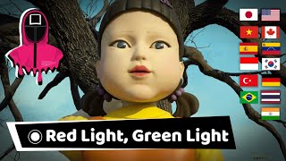 quotRed Light Green Lightquot Squid Game in Different Languages  Doll Song Scene [upl. by Emeric]