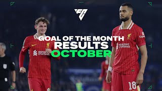 Octobers Goal of the Month Result  Salah Kapocs Gakpo Liverpool FC [upl. by Airot]