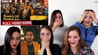 American Girls Reacts On Ramuloo Ramulaa Song  Allu Arjun Dance Reaction  Pooja Hedge [upl. by Sanbo]