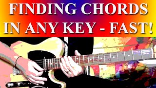 FINDING CHORDS ON GUITAR IN ANY KEY  FAST [upl. by Zitvaa215]