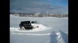 Mercedes G im Schnee  Powder Snow off road [upl. by Stanhope]