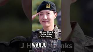 J Hope Thanks Fans After Completing Military kpop btsmember jhope discharge military [upl. by Nich569]