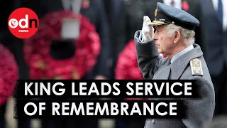 Remembrance Sunday King Charles Leads British Ceremony at The Cenotaph in London [upl. by Allerbag]